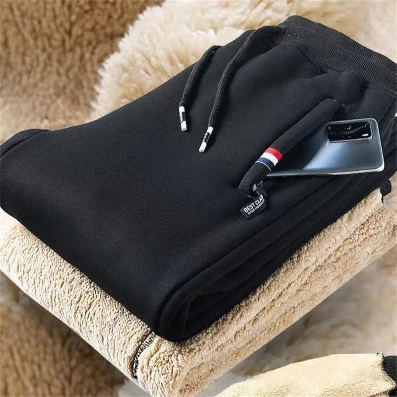 Gefütterte Jogginghose für Herren mit Teddyfleece-Innenfutter, Kordelzug und Reißverschlusstaschen, Ansicht 7