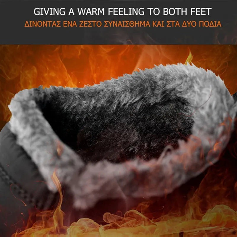 Gefütterte Winter-Slipper für Herren mit Fellkragen, wasserabweisendem Obermaterial und rutschfester Sohle, Ansicht 7