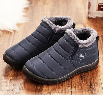 Gefütterte Winter-Slipper für Herren mit Fellkragen, wasserabweisendem Obermaterial und rutschfester Sohle, Ansicht 10