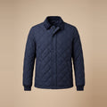 Gesteppte Herrenjacke mit Rautensteppung und Cordkragen für die Übergangszeit