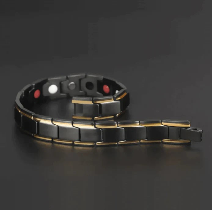 Gliederarmband aus Edelstahl 316L mit Magneten, Hämatit und kürzbarer Länge, Ansicht 5