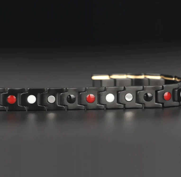 Gliederarmband aus Edelstahl 316L mit Magneten, Hämatit und kürzbarer Länge, Ansicht 6