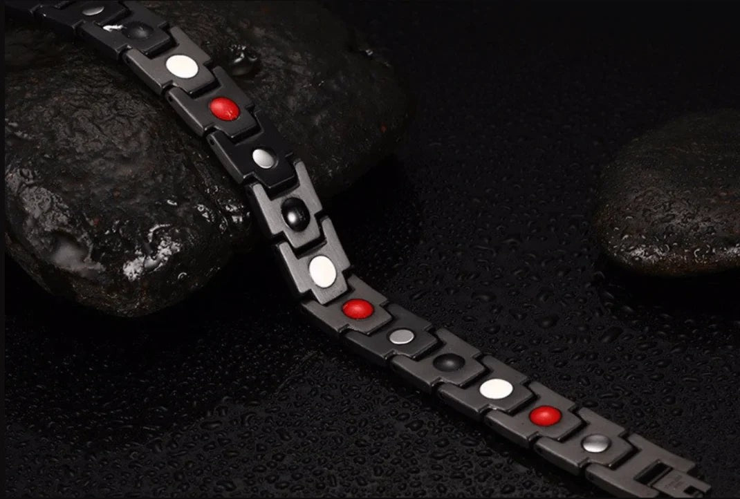 Gliederarmband aus Edelstahl 316L mit Magneten, Hämatit und kürzbarer Länge, Ansicht 9