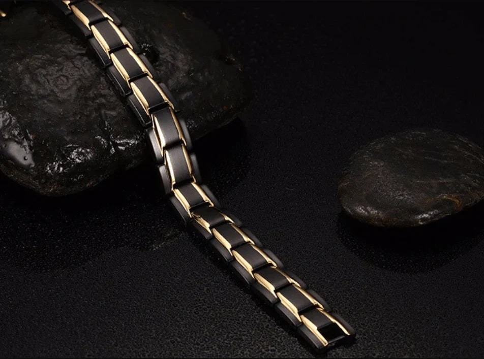 Gliederarmband aus Edelstahl 316L mit Magneten, Hämatit und kürzbarer Länge, Ansicht 10