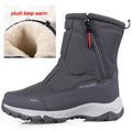 Halbhohe Winterstiefel mit Plüschfutter, seitlichem Reißverschluss und rutschfester Profilsohle