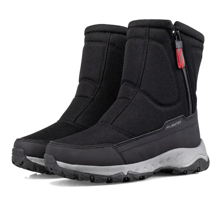 Halbhohe Winterstiefel mit Plüschfutter, seitlichem Reißverschluss und rutschfester Profilsohle, Ansicht 11