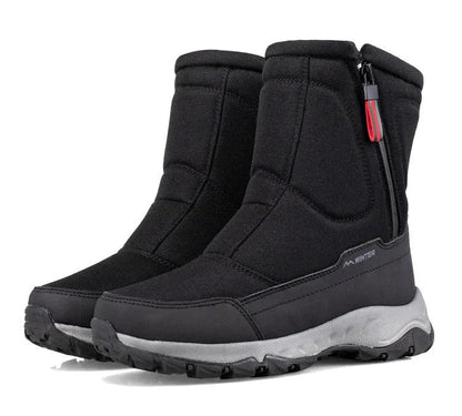 Halbhohe Winterstiefel mit Plüschfutter, seitlichem Reißverschluss und rutschfester Profilsohle, Ansicht 11