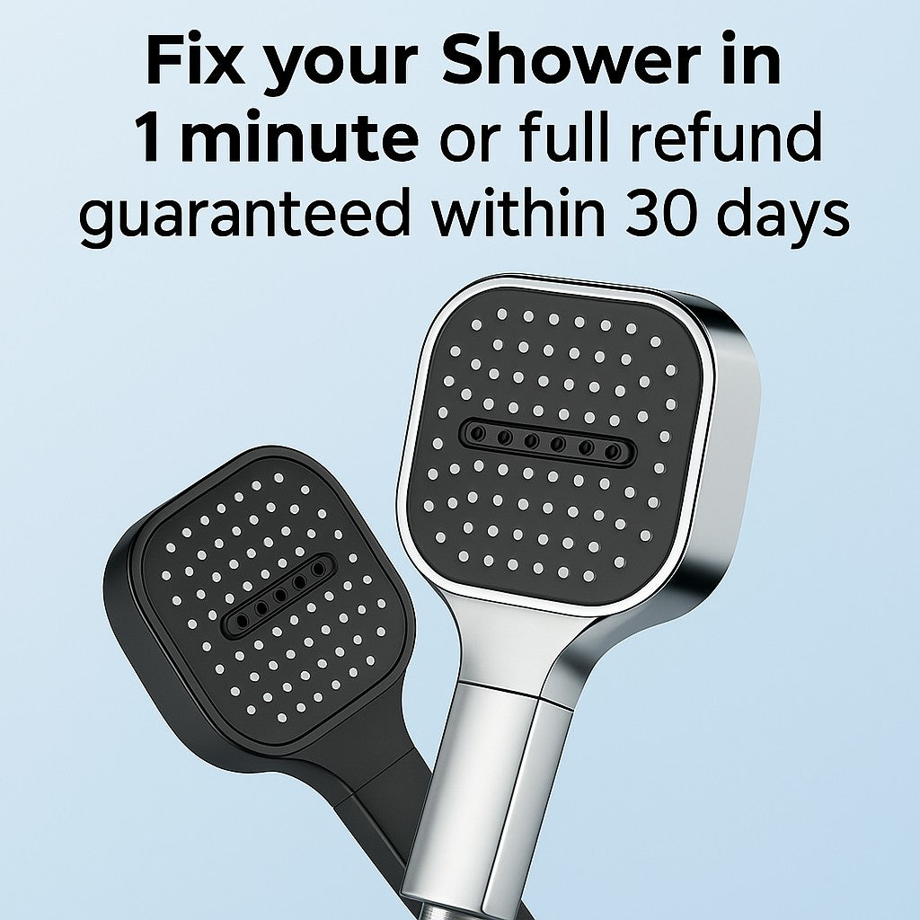 Handbrause mit Turbo-Druckfunktion, integriertem Filter und mehreren Strahlarten, Ansicht 7
