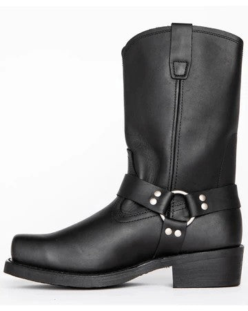 Harness-Stiefel für Herren aus PU-Leder mit Metallring und öl- und hitzebeständiger Sohle, Ansicht 8