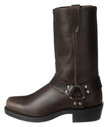Harness-Stiefel für Herren aus PU-Leder mit Metallring und öl- und hitzebeständiger Sohle in Braun