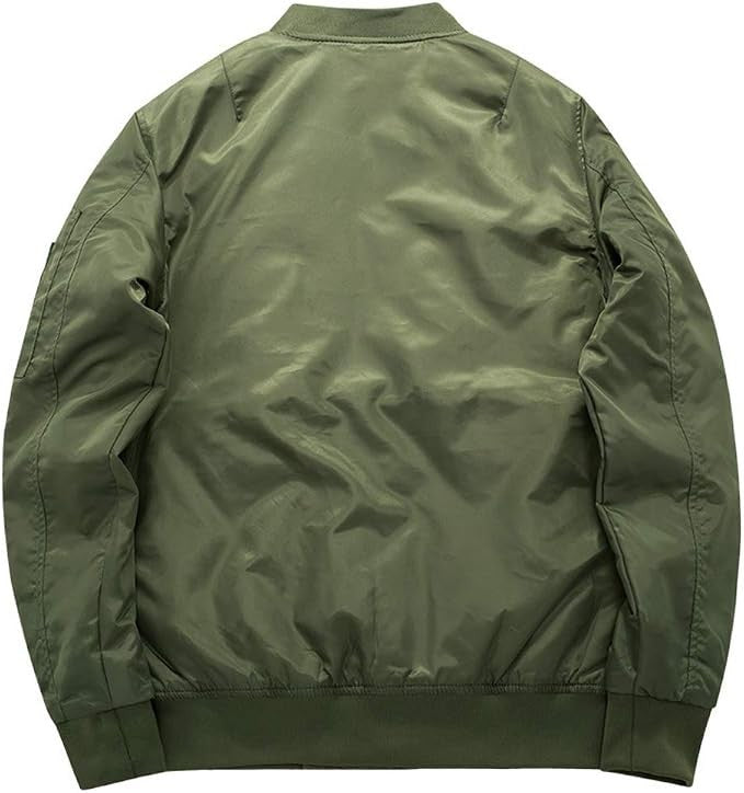 Herren-Bomberjacke mit wattiertem Futter, Rippbündchen und Ärmeltasche, Ansicht 7