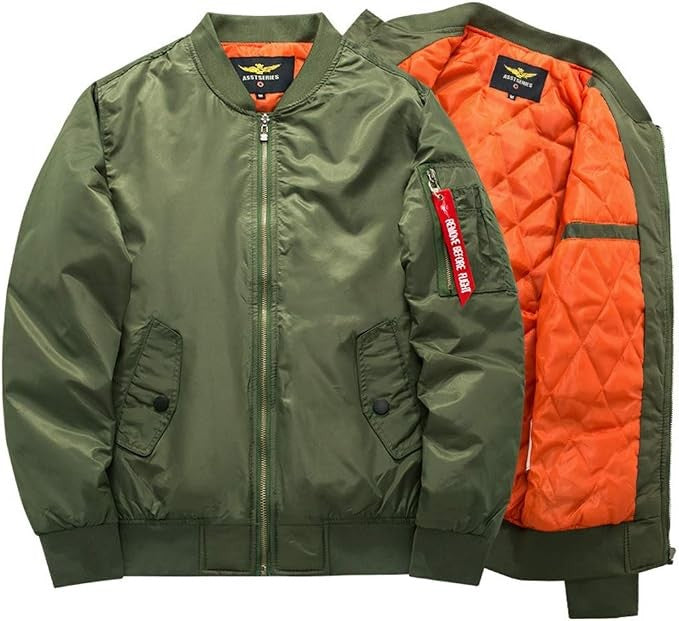 Herren-Bomberjacke mit wattiertem Futter, Rippbündchen und Ärmeltasche, Ansicht 8
