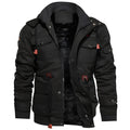 Herren-Feldjacke mit Plüschfutter, Pattentaschen, Ärmeltasche und Taillenzug