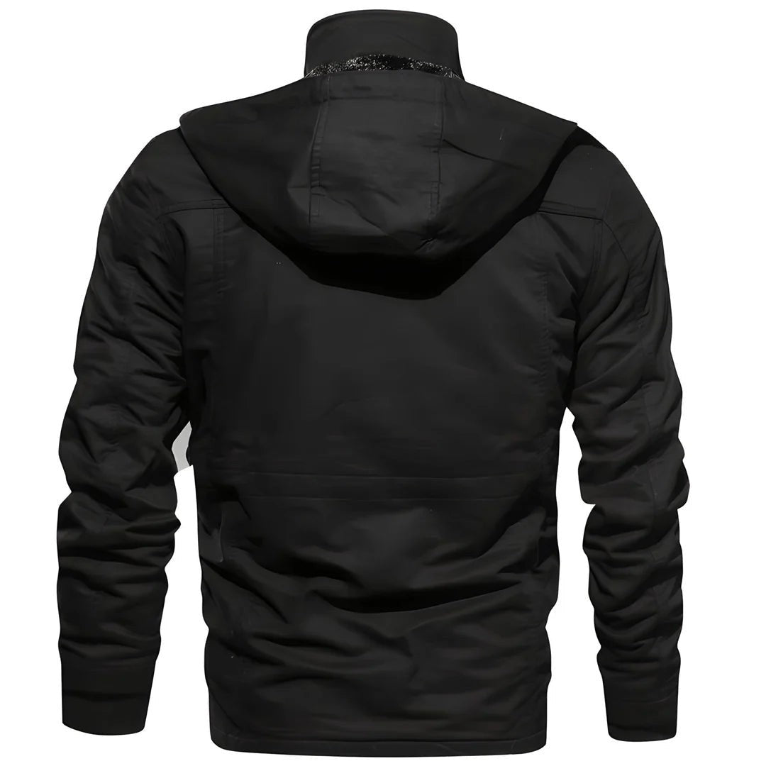 Herren-Feldjacke mit Plüschfutter, Pattentaschen, Ärmeltasche und Taillenzug, Ansicht 5