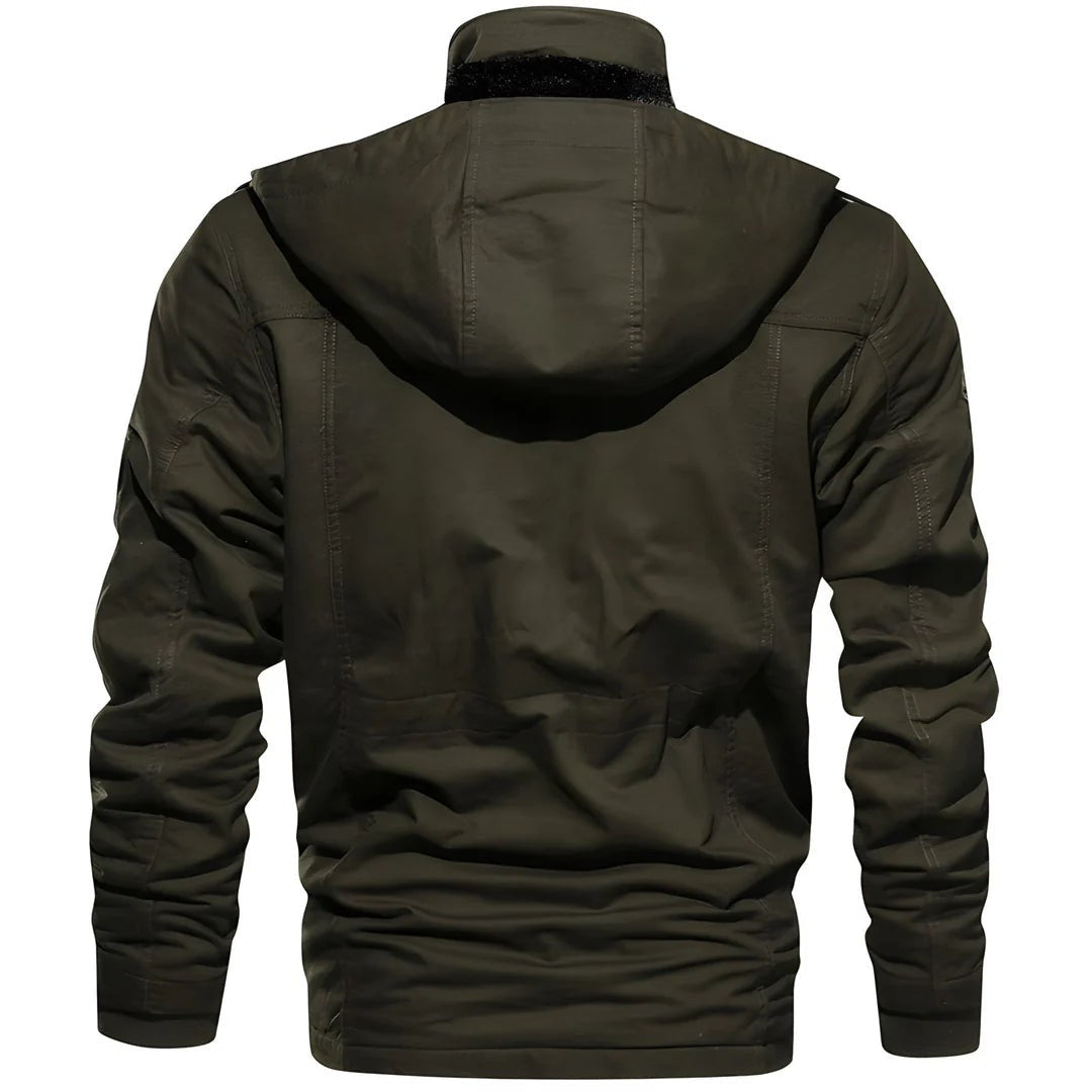 Herren-Feldjacke mit Plüschfutter, Pattentaschen, Ärmeltasche und Taillenzug, Ansicht 7