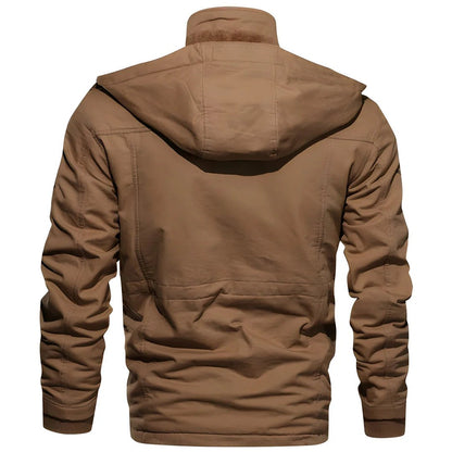Herren-Feldjacke mit Plüschfutter, Pattentaschen, Ärmeltasche und Taillenzug, Ansicht 9