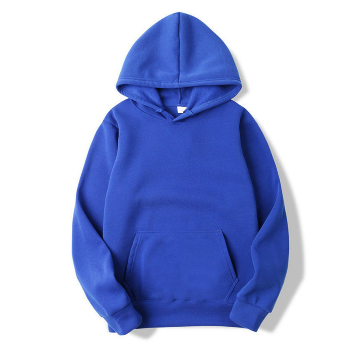 Herren-Hoodie mit Fleece-Innenseite, Kängurutasche und elastischen Bündchen in Blau