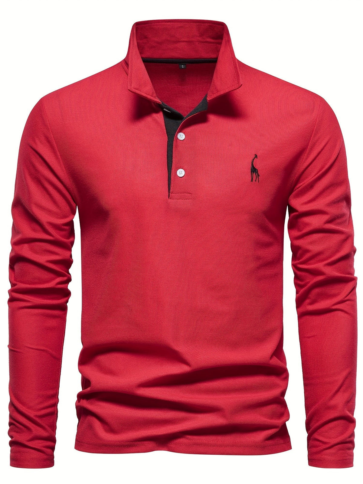 Herren-Langarm-Poloshirt mit Polokragen und Knopfleiste in Kontrastfarbe, Ansicht 10