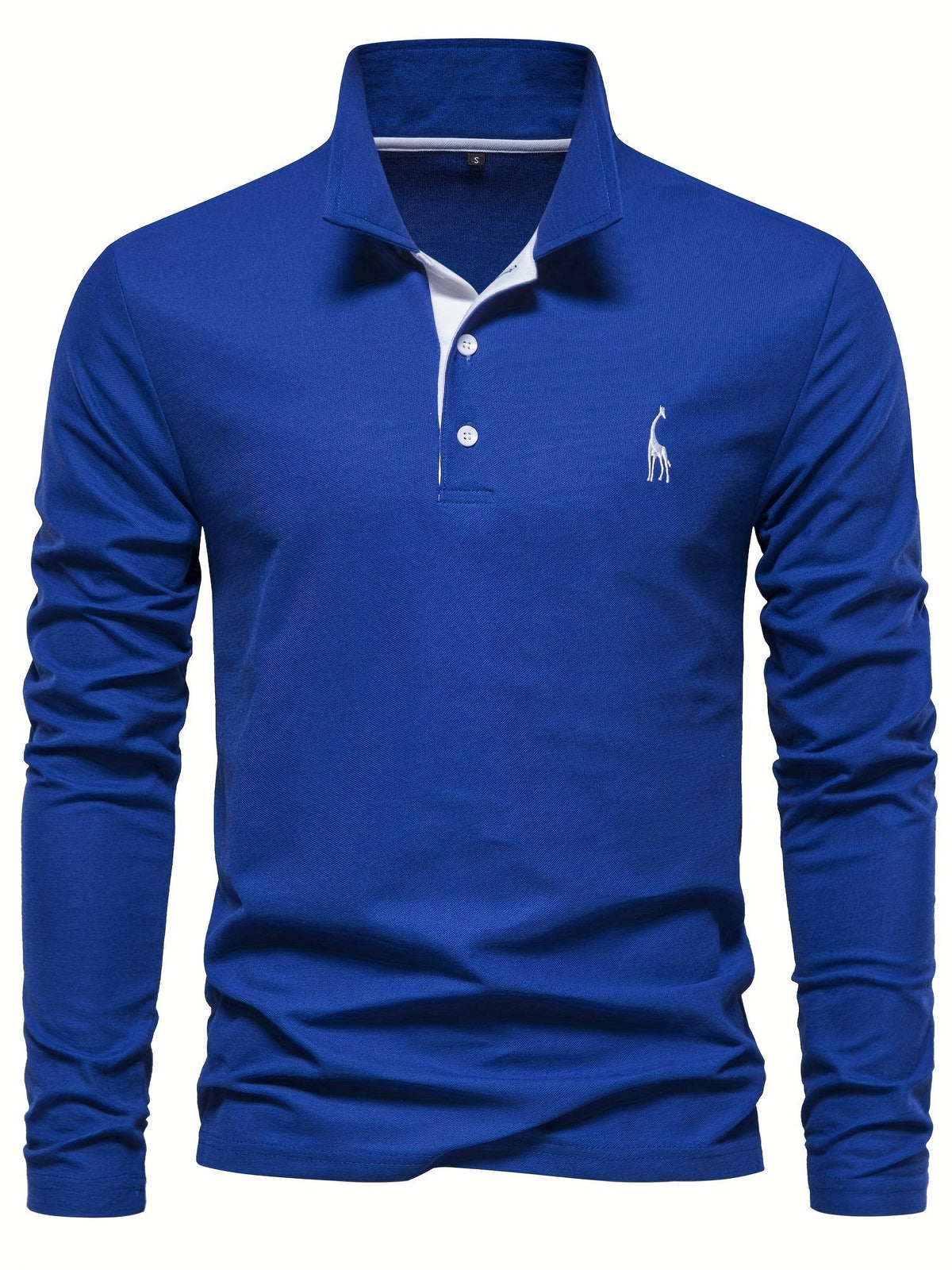 Herren-Langarm-Poloshirt mit Polokragen und Knopfleiste in Kontrastfarbe, Ansicht 11