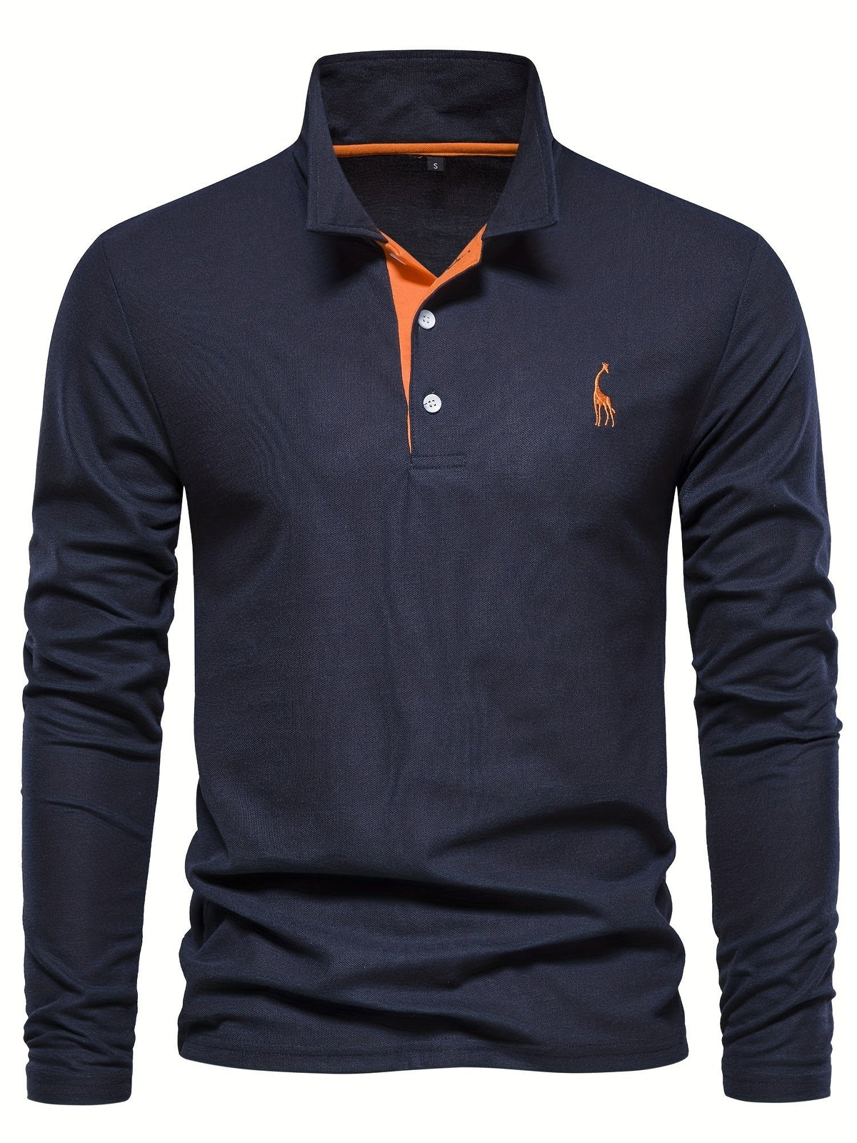 Herren-Langarm-Poloshirt mit Polokragen und Knopfleiste in Kontrastfarbe, Ansicht 13