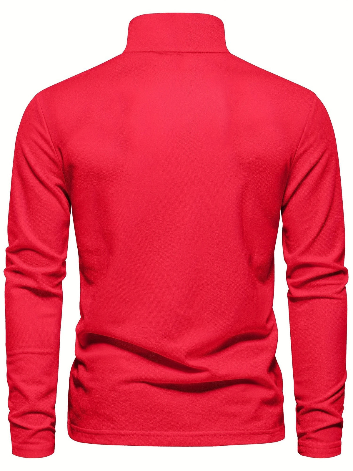 Herren-Langarm-Poloshirt mit Polokragen und Knopfleiste in Kontrastfarbe, Ansicht 17