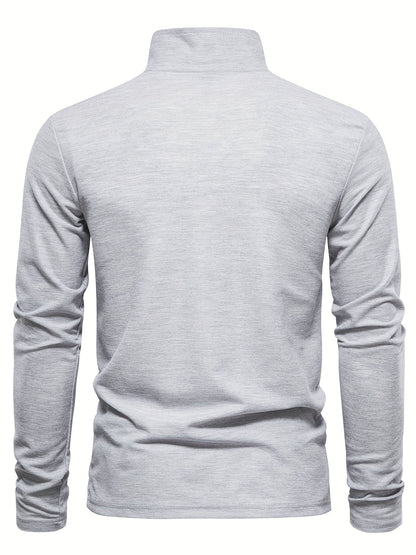 Herren-Langarm-Poloshirt mit Polokragen und Knopfleiste in Kontrastfarbe, Ansicht 18
