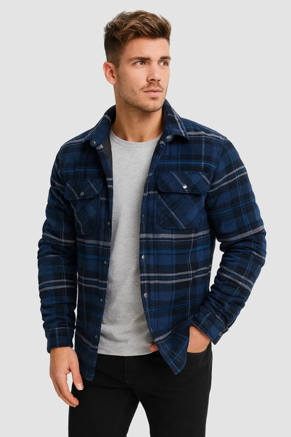 Herren-Overshirt aus Flanell mit Karomuster, Brusttaschen und Druckknöpfen, Ansicht 7