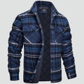 Herren-Overshirt aus Flanell mit Karomuster, Brusttaschen und Druckknöpfen