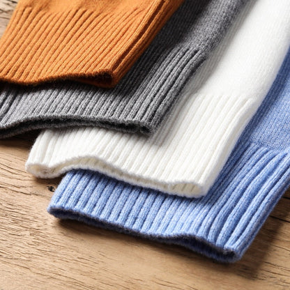 Herren-Rollkragenpullover aus Feinstrick mit Rippbündchen für Herbst und Winter, Ansicht 13