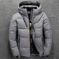 Herren-Steppjacke mit Kapuze und Brusttasche mit Reißverschluss für den Winter
