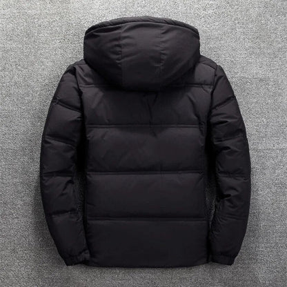 Herren-Steppjacke mit Kapuze und Brusttasche mit Reißverschluss für den Winter, Ansicht 5