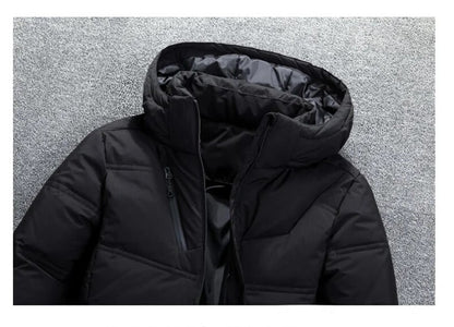 Herren-Steppjacke mit Kapuze und Brusttasche mit Reißverschluss für den Winter, Ansicht 6