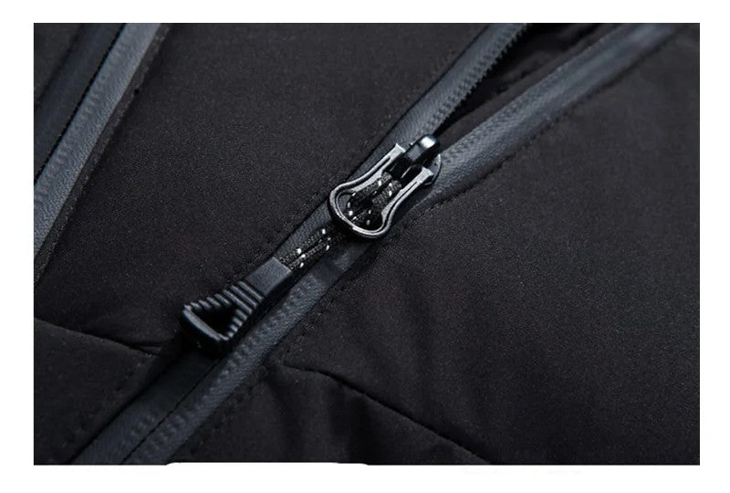 Herren-Steppjacke mit Kapuze und Brusttasche mit Reißverschluss für den Winter, Ansicht 7