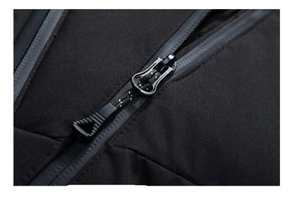 Herren-Steppjacke mit Kapuze und Brusttasche mit Reißverschluss für den Winter, Ansicht 7