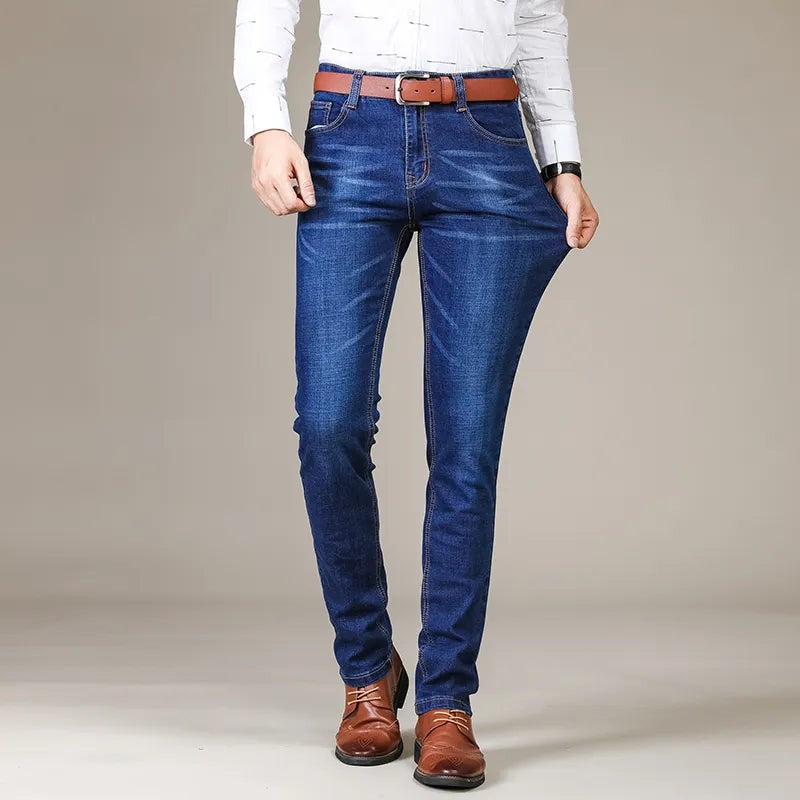 Herren-Stretchjeans mit geradem Bein und Gürtelschlaufen für jeden Tag, Ansicht 5