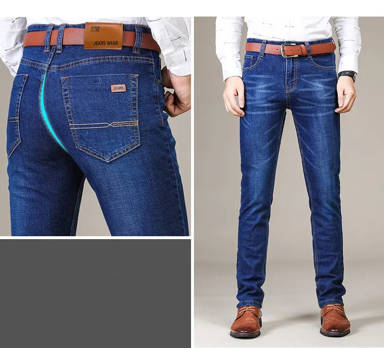 Herren-Stretchjeans mit geradem Bein und Gürtelschlaufen für jeden Tag, Ansicht 8