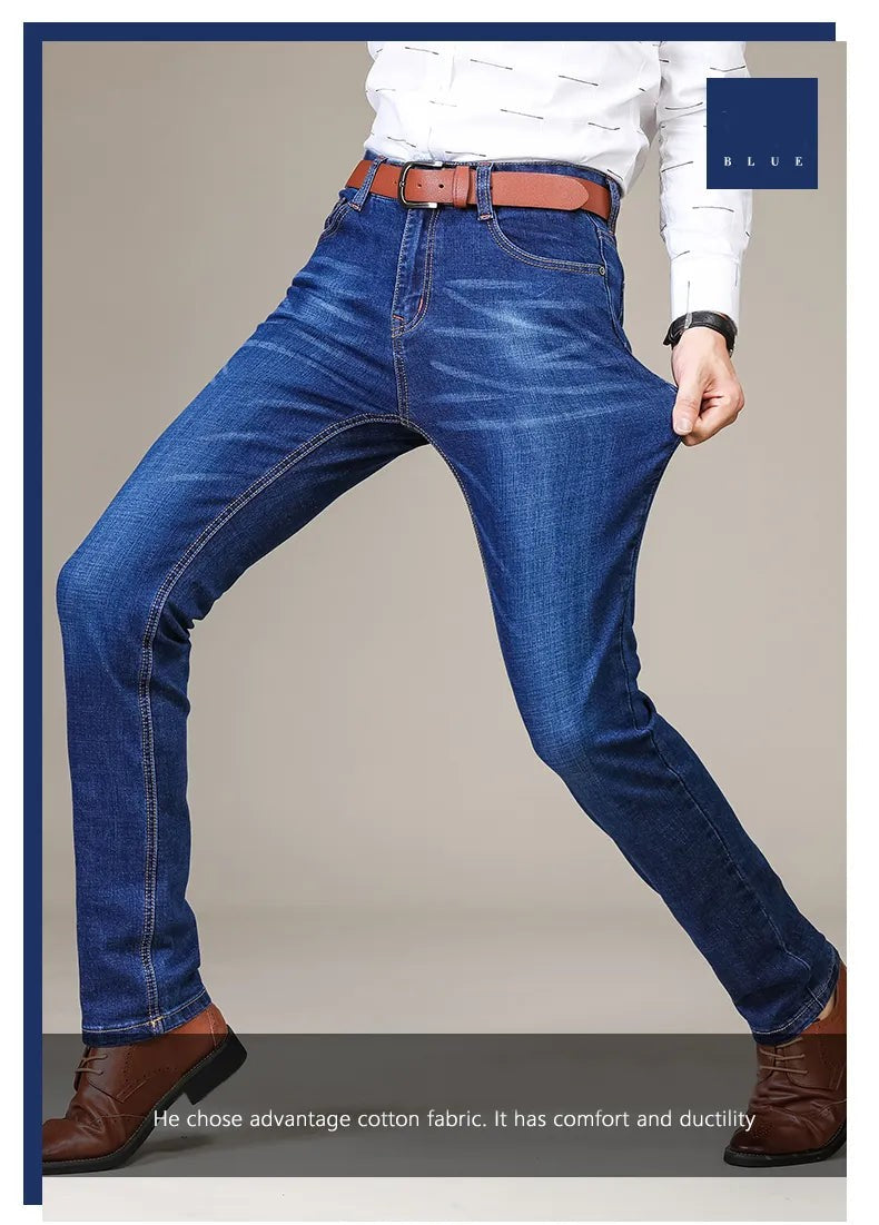 Herren-Stretchjeans mit geradem Bein und Gürtelschlaufen für jeden Tag, Ansicht 11