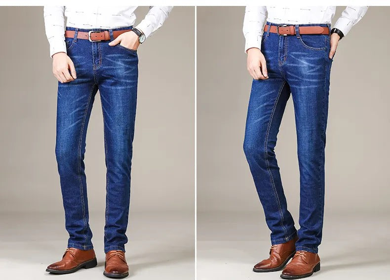 Herren-Stretchjeans mit geradem Bein und Gürtelschlaufen für jeden Tag, Ansicht 12