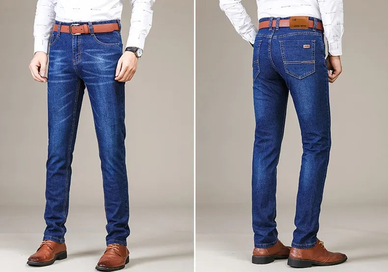 Herren-Stretchjeans mit geradem Bein und Gürtelschlaufen für jeden Tag, Ansicht 13