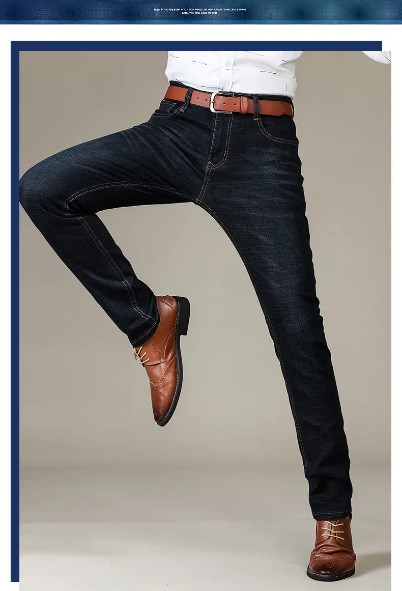 Herren-Stretchjeans mit geradem Bein und Gürtelschlaufen für jeden Tag, Ansicht 14