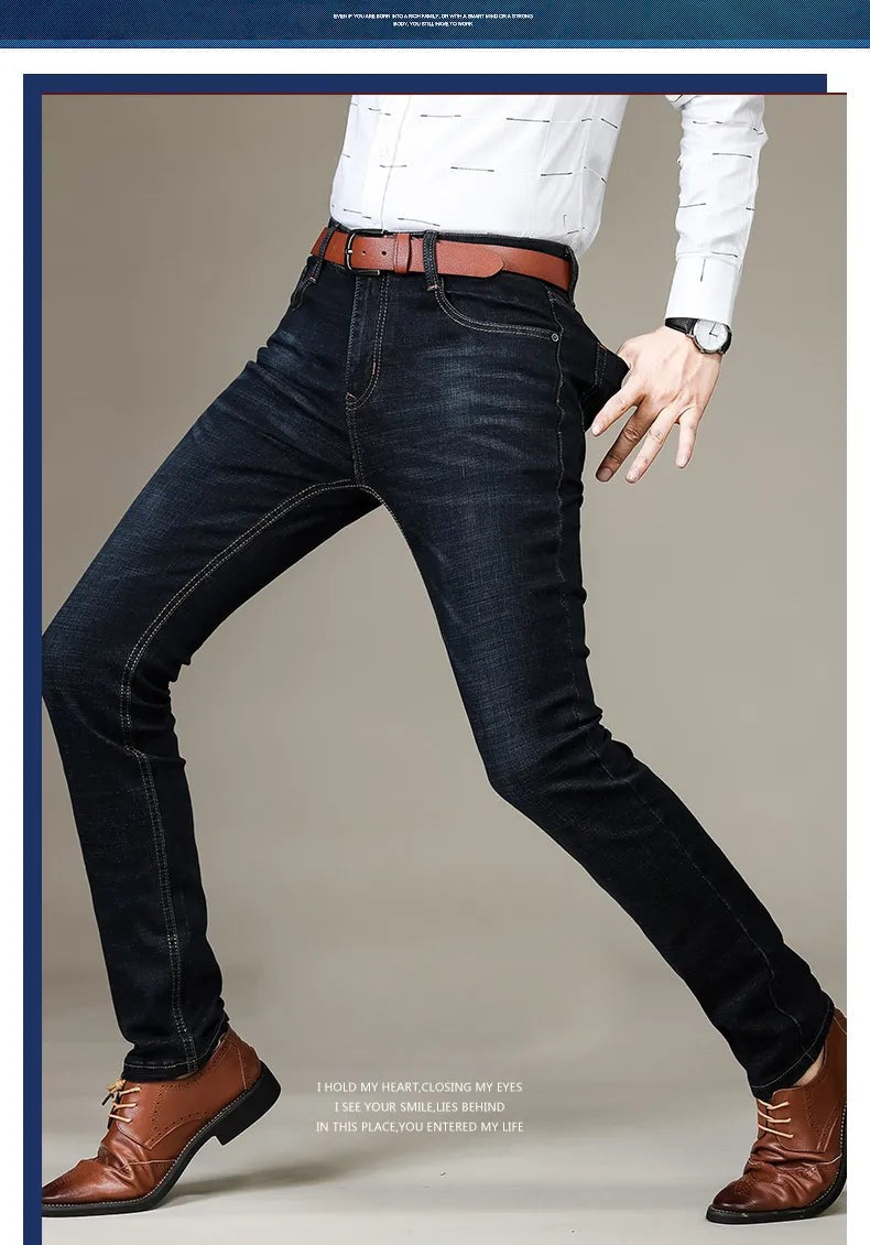 Herren-Stretchjeans mit geradem Bein und Gürtelschlaufen für jeden Tag, Ansicht 16