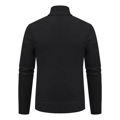 Herren-Strickjacke aus Merinowolle mit Stehkragen und durchgehendem Reißverschluss, Ansicht 11