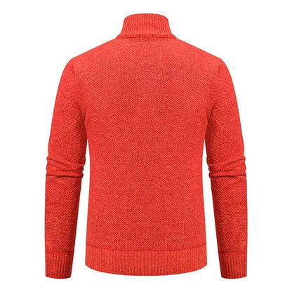 Herren-Strickjacke aus Merinowolle mit Stehkragen und durchgehendem Reißverschluss, Ansicht 13
