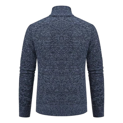 Herren-Strickjacke aus Merinowolle mit Stehkragen und durchgehendem Reißverschluss, Ansicht 15
