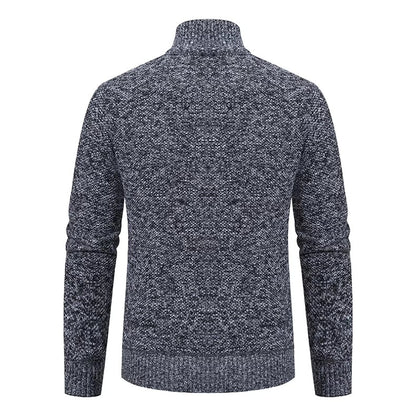 Herren-Strickjacke aus Merinowolle mit Stehkragen und durchgehendem Reißverschluss, Ansicht 19