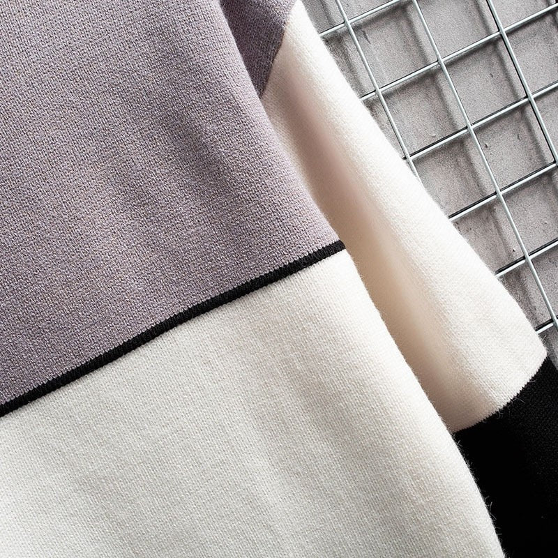 Herren-Strickpullover im Patchwork-Design mit Rundhals und elastischen Bündchen, Ansicht 5