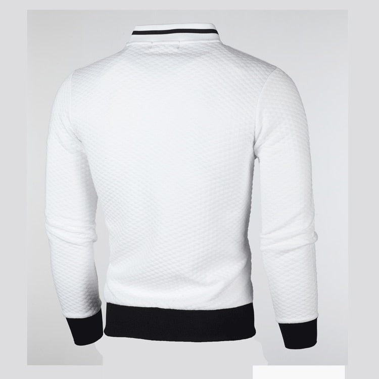 Herren-Sweatjacke mit Rautenstruktur, Reißverschluss und kontrastierenden Bündchen, Ansicht 14