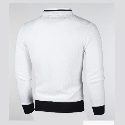 Herren-Sweatjacke mit Rautenstruktur, Reißverschluss und kontrastierenden Bündchen, Ansicht 14