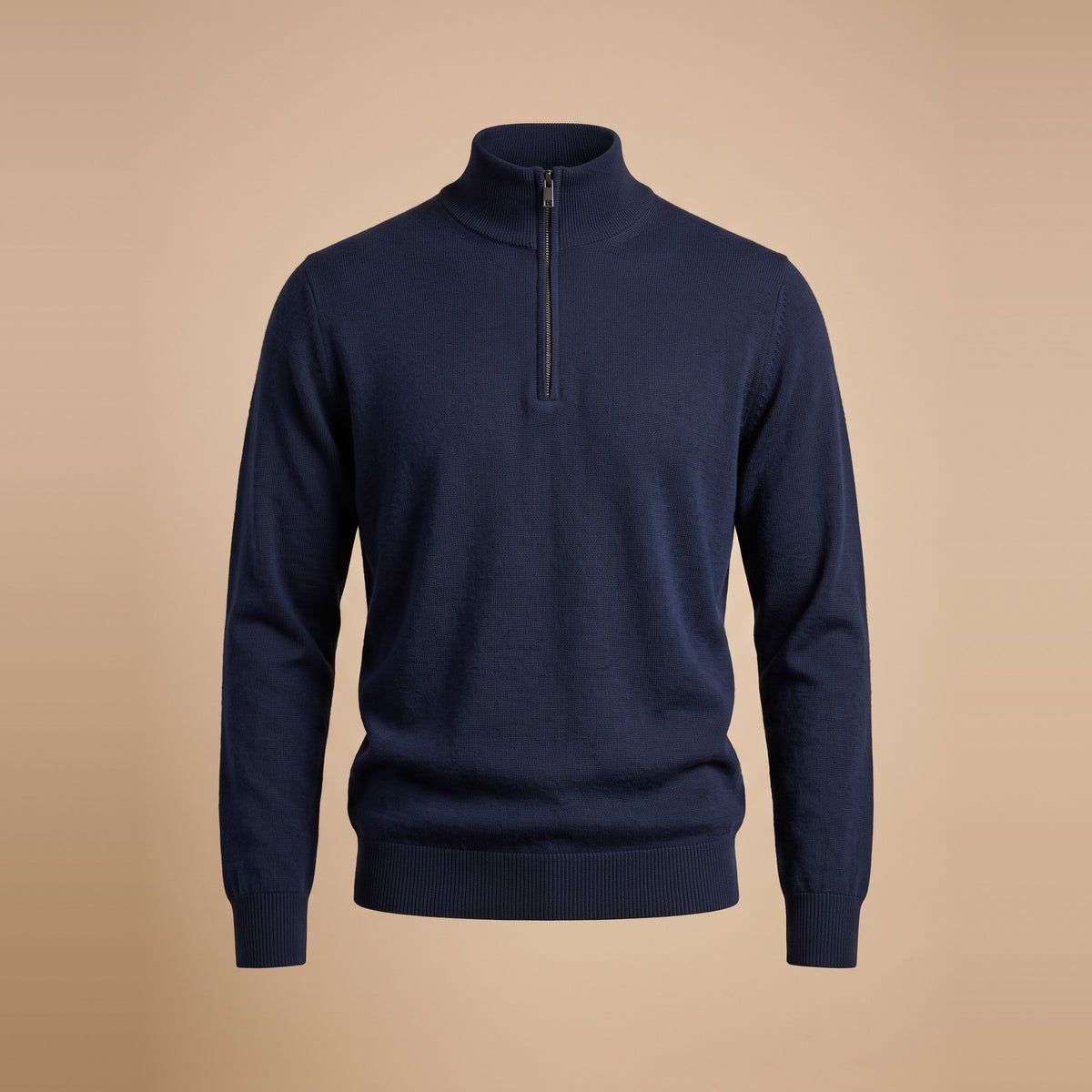 Herren-Troyer aus Merinowolle in Navy, Vorderansicht