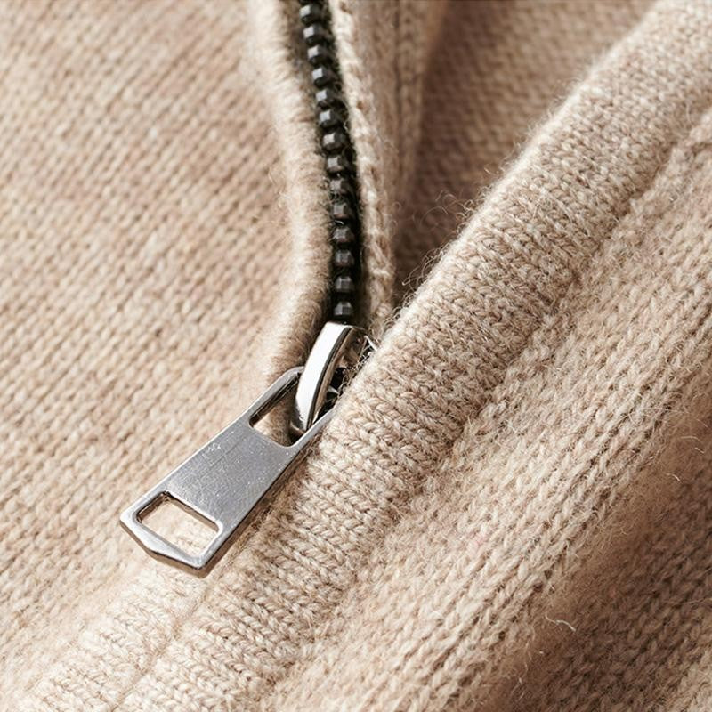 Herren-Troyer-Pullover mit Half-Zip und Stehkragen aus Feinstrick, Ansicht 7